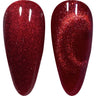 DND 9D Velvet Jungle Cat Eye Gel #33 - Wild Cat Red / 0.5 oz.