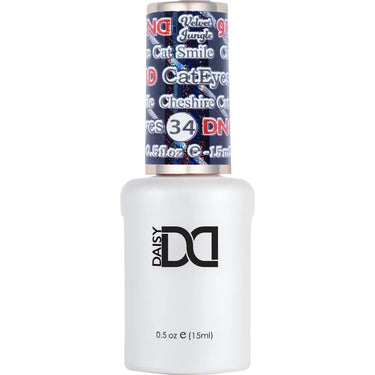 DND 9D Velvet Jungle Cat Eye Gel #34 - Cheshire Cat Smile / 0.5 oz.