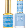 DND DC Duo Gel - #030 Aqua Blue / Soak-Off Gel Polish 0.5 oz. + Nail Lacquer 0.5 oz.