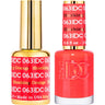 DND DC Duo Gel - #063 Shocking Orange / Soak-Off Gel Polish 0.5 oz. + Nail Lacquer 0.5 oz.
