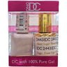 DND DC Duo Gel - #2443 Sheer Sugar / Soak-Off Gel Polish 0.6 oz. + Nail Lacquer 0.6 oz.