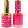 DND DC Duo Gel - #277 Fluorescent Pink / Soak-Off Gel Polish 0.5 oz. + Nail Lacquer 0.5 oz.