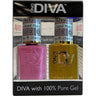 DND Diva Duo Gel - #010 - Pink Glazed / Soak-Off Gel Polish 0.5 oz. + Nail Lacquer 0.5 oz.