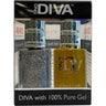 DND Diva Duo Gel - #026 - Smokey Shimmy / Soak-Off Gel Polish 0.5 oz. + Nail Lacquer 0.5 oz.