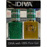 DND Diva Duo Gel - #030 - Jade Jingle / Soak-Off Gel Polish 0.5 oz. + Nail Lacquer 0.5 oz.