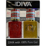 DND Diva Duo Gel - #033 - Firecracker / Soak-Off Gel Polish 0.5 oz. + Nail Lacquer 0.5 oz.