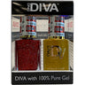 DND Diva Duo Gel - #034 - Sequin Lipstick / Soak-Off Gel Polish 0.5 oz. + Nail Lacquer 0.5 oz.