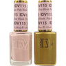 DND Diva Duo Gel - #115 - Pale Blush / Soak-Off Gel Polish 0.5 oz. + Nail Lacquer 0.5 oz.