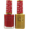 DND Diva Duo Gel - #163 - Left Him On Red / Soak-Off Gel Polish 0.5 oz. + Nail Lacquer 0.5 oz.
