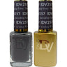 DND Diva Duo Gel - #257 - Dewdrop Gray / Soak-Off Gel Polish 0.5 oz. + Nail Lacquer 0.5 oz.