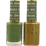 DND Diva Duo Gel - #283 - Army Green / Soak-Off Gel Polish 0.5 oz. + Nail Lacquer 0.5 oz.