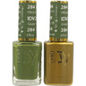 DND Diva Duo Gel - #284 - Olive Green / Soak-Off Gel Polish 0.5 oz. + Nail Lacquer 0.5 oz.