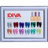 DND DIVA Framed Color Chart - 9D Cat Eye Glassball