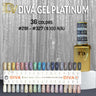 DND Diva Gel Tip9: #291-#327 = 36 Platinum Colors + 1Tip