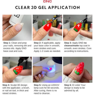 DND Rhinestone Adhesive - Clear 3D Gel / 15 grams - 0.52 oz.