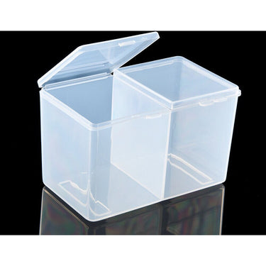 Double Compartment Nail Wipe Holder Box - Natural - Each