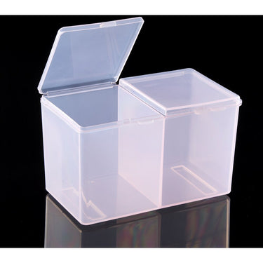 Double Compartment Nail Wipe Holder Box - Pink - Each