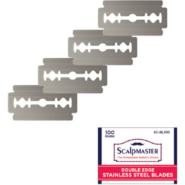 Double Edge Stainless Steel Blades / 100 Count by Scalpmaster