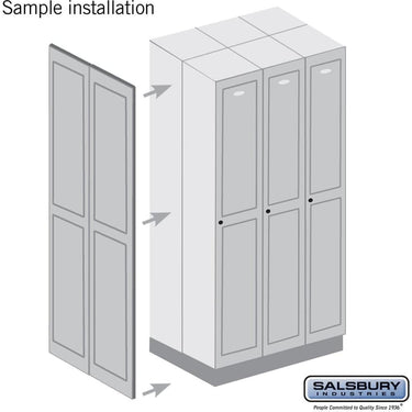 Double End Side Panel - for 18 Inch Deep Solid Oak Executive Wood Locker by Salsbury – Dark by Salsbury (view 2)