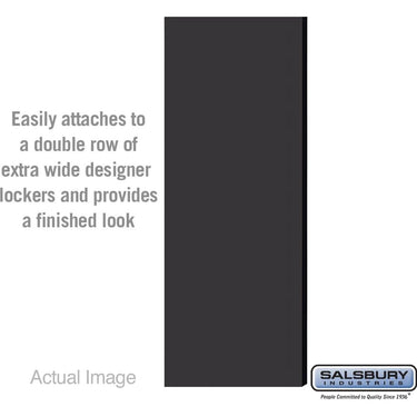 Double End Side Panel - for 24 Inch Deep Designer Wood Locker - without Sloping Hood by Salsbury – Black by Salsbury (view 2)