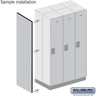 Double End Side Panel - for 6 Feet High - 21 Inch Deep Designer Wood Locker - without Sloping Hood by Salsbury – Black by Salsbury