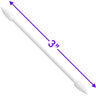 Dual-Ended Point Tip Cotton Swab with White Paper Handle - Tightly Wound Cotton - 3" Long / Case of 3,750 Swabs