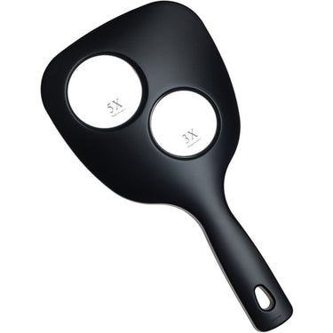 Dual Sided Hand Held Mirror - Matte Black - 1X - 3X - 5X Magnification / Pack of 14