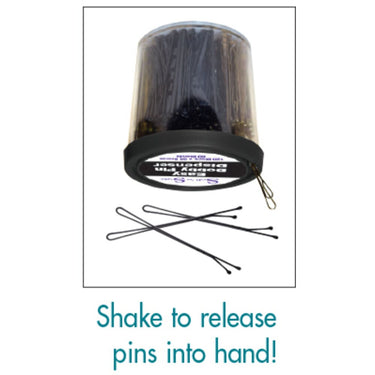 Easy Bobby Pin Dispenser - Reusable Container Pre-Packed Bobby Pins / 120 Black + 60 Bronze + 60 Blonde by SOFT N STYLE