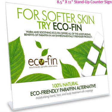 Eco-Fin Counter Card in Acrylic Frame / 8.5" L x 11" H