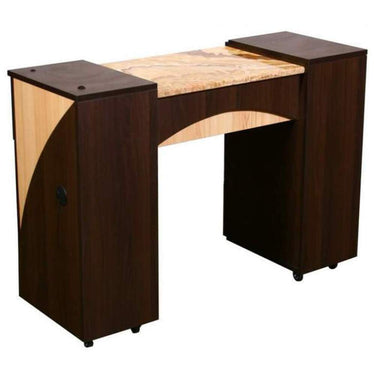 Edita A - Single Manicure Table - Half Marble Top by Deco Salon Furniture