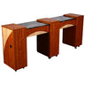 Edita C - Double Manicure Table - Half Marble Top by Deco Salon Furniture