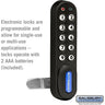 Electronic Lock - for Open Access Designer Wood Locker and Designer Gear Locker Door by Salsbury – Black by Salsbury