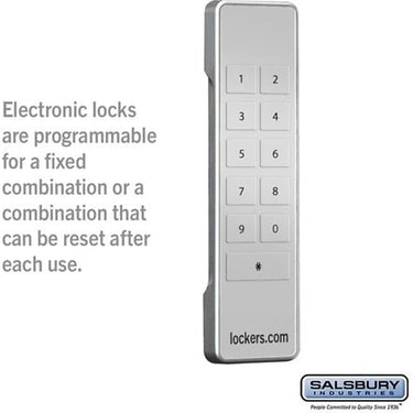 Electronic Lock - for Open Access Premier Wood Locker & Premier Gear Locker Door by Salsbury – Silver by Salsbury