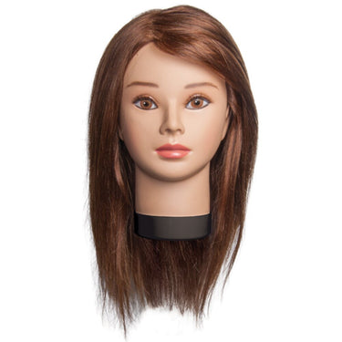Emma Manikin Head / 100% Human Hair / 18"-20" Hair Length / Dark Brown Hair by Diane Mannequins