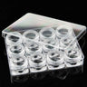 Empty Nail Art Container Organizer - 12 Jars - Set