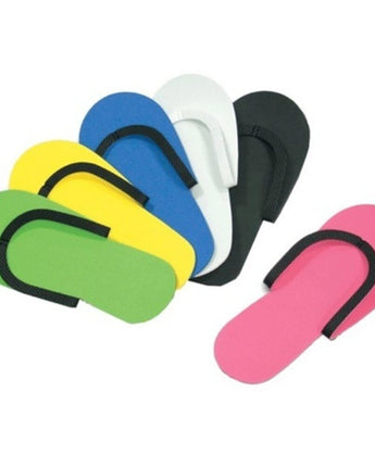 Encore Foam Pedicure Thong Slippers / Black / 480 Pair Case (DTS-SR-BK)