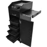 Black Locking Roller Trolley - Salon Cart with Smooth Wheels by Encore