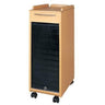 Encore Natural Wood Locking Roller-Cart Trolley with 4 Trays (H-2757)