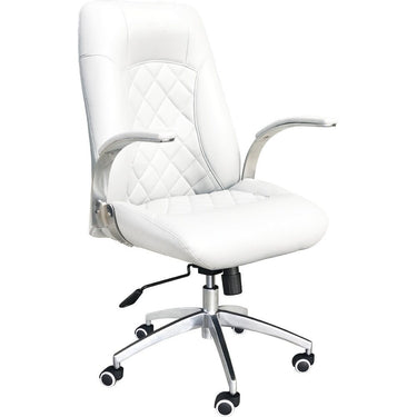 Ergonomic Diamond Rolling Customer Chair / Available in Black, Chocolate, Khaki, Gray, or White by Whale Spa
