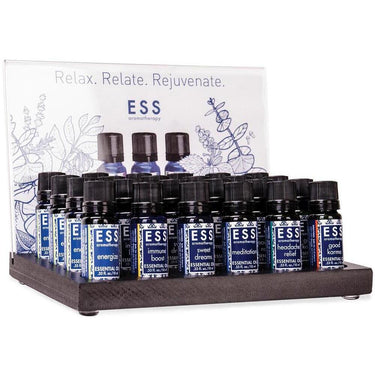 Essential Oil Display with Acrylic Sign Holder