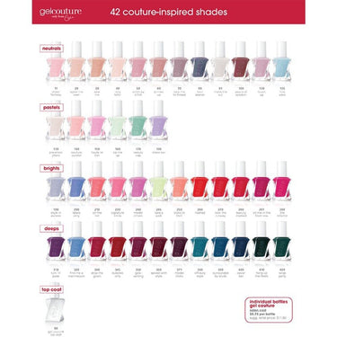 Essie Gel Couture - Top Coat / 0.46 oz. - No Lamp, Easy Soak-Free Removal, 14 Day Wear