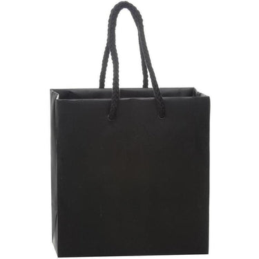Eurotote Retail Bag with Rope Handle - Matte Black / 6" x 3.5" x 6.5"