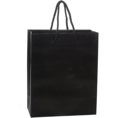 Eurotote Retail Bag with Rope Handle - Matte Black / 8" x 4" x 10"