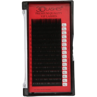 Eyelash Extension Tray - 0.15mm Thickness (Natural) - J Curl / Mixed Length Tray 9mm-14mm Long by 3D Beauty