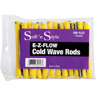 EZ Flow Yellow Long Cold Wave Rod / 1 Gross - 144 Rods