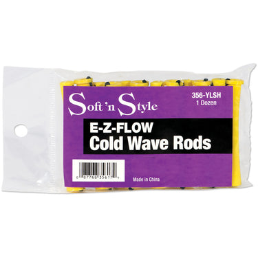 EZ Flow Yellow Short Cold Wave Rod / 1 Gross - 144 Rods