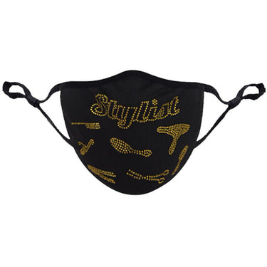 Face Mask Gold Rhinestone Stylist - Reuseable and Hypoallergenic