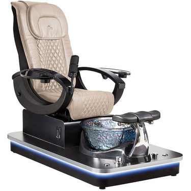 Felicity Freeform Pedicure Chair with Crystal Glass Pedicure Basin by Whale Spa