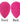 Finger Mitt Facial Exfoliating Sponge - Latex-Free Hydrophilic Polyurethane Foam- Hot Pink / Case of 48 Individually Wrapped Sponges