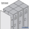 Finished Double End Panel - for 6 Feet High 15 Inch Deep Metal Locker by Salsbury – Blue by Salsbury